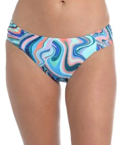 La Blanca Bottoms Crystal Cove Side Shirred Hipster Bottom