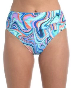 La Blanca Bottoms Crystal Cove Mid-Waist Sash Band Bottom