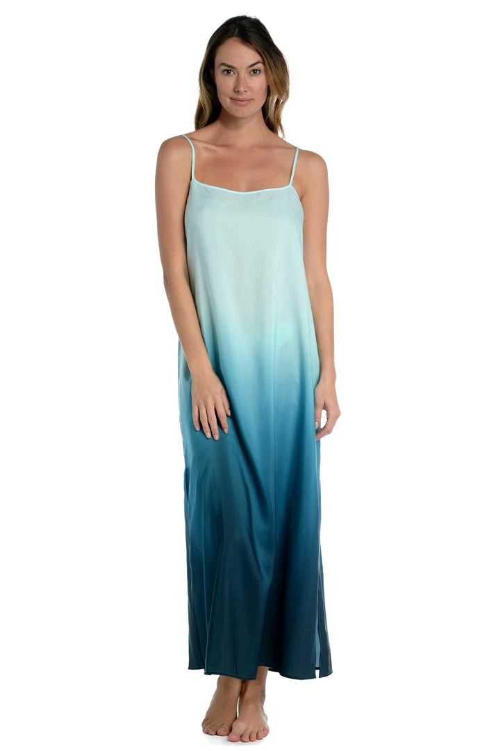 La Blanca Cover Ups Ocean Oasis Over-The-Shoulder Midi Dress