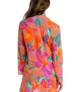 La Blanca Cover Ups Isla Del Sol V-Neck Tunic