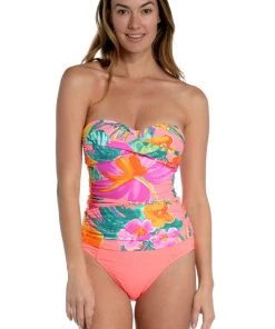 La Blanca Isla Del Sol Bandeau Tankini Top