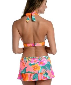 La Blanca Isla Del Sol Shirred Strap Over The Shoulder Top
