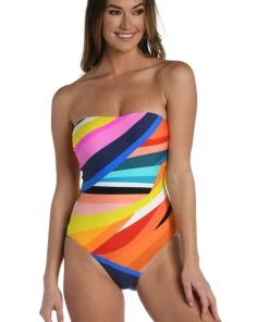 La Blanca One-Piece Sunscape Bandeau Mio