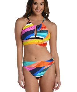 La Blanca Sunscape High-Neck Midkini Top