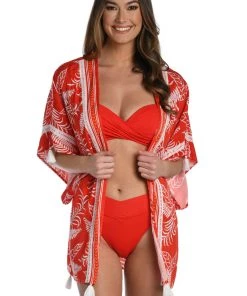 La Blanca Tropical Tapestry Kimono