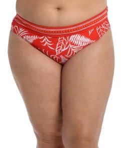 La Blanca Bottoms Tropical Tapestry Shirred Band Hipster Bottom