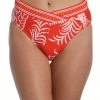 La Blanca Bottoms Tropical Tapestry Crossover High-Waist Bottom