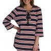 La Blanca Sailor Stripe V-Neck Tunic Cover Ups