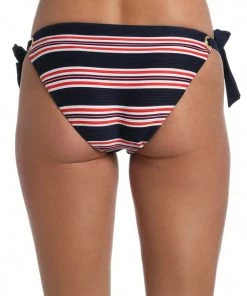 La Blanca Sailor Stripe Side Tie Hipster Bottom Bottoms