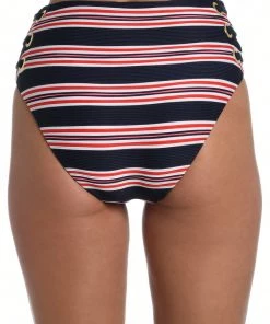 La Blanca Sailor Stripe High-Waist Bottom