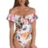 La Blanca One-Piece Paradise City Off Shoulder Ruffle One Piece