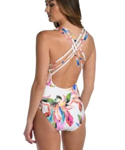 La Blanca Paradise City Multi-Strap Cross-Back One Piece