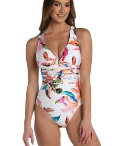 La Blanca Paradise City Multi-Strap Cross-Back One Piece