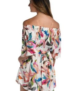 La Blanca Cover Ups Paradise City Off-The-Shoulder Cover Up Dress
