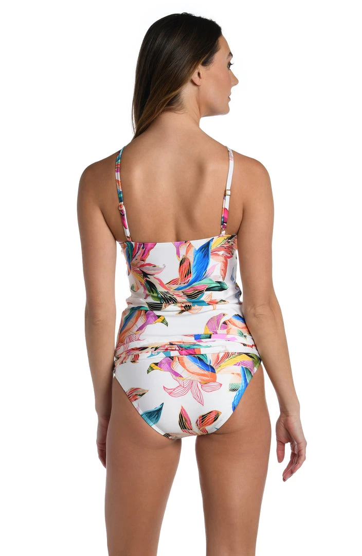 La Blanca Paradise City High-Neck Keyhole Tankini Top Tops