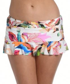 La Blanca Paradise City Ruffle Skirted Bottom Bottoms