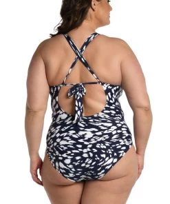 La Blanca Changing Tides High-Neck Keyhole One Piece