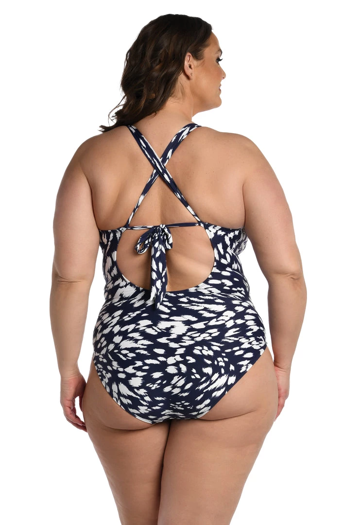 La Blanca Changing Tides High-Neck Keyhole One Piece