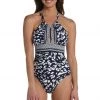 La Blanca Changing Tides High-Neck Keyhole One Piece