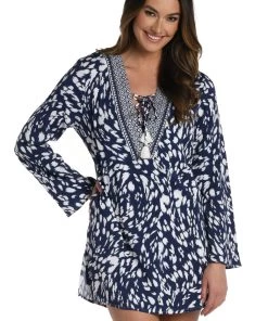 La Blanca Cover Ups Changing Tides V-Neck Tunic