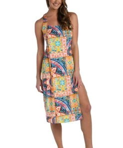 La Blanca Cover Ups Soleil Over The Shoulder Midi Dress
