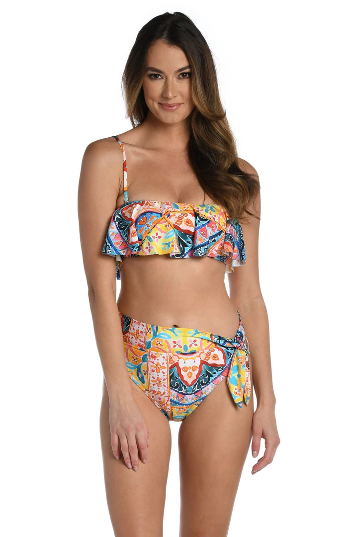 La Blanca Soleil Ruffle Bandeau Top