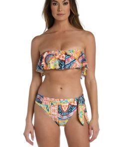 La Blanca Soleil Ruffle Bandeau Top
