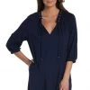 La Blanca Beaded Covers V-Neck Tunic Cover Ups