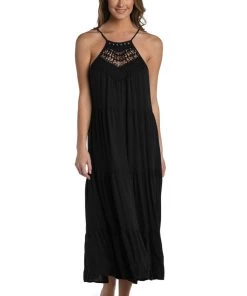 La Blanca Coastal Covers Halter Midi Dress Cover Ups