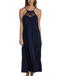 La Blanca Coastal Covers Halter Midi Dress Cover Ups