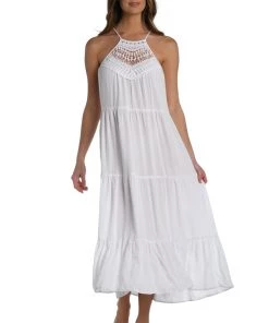 La Blanca Cover Ups Coastal Covers Halter Midi Dress