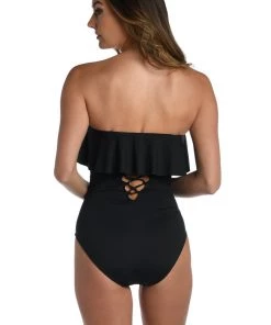 La Blanca Island Goddess Ruffled Bandeau One Piece One-Piece