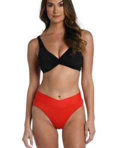 La Blanca Island Goddess Underwire Twist Front Top Tops