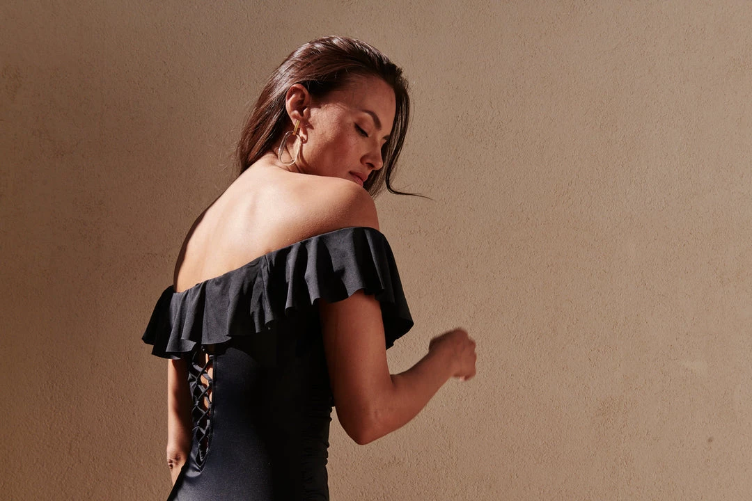 La Blanca Island Goddess Off Shoulder Ruffle One Piece One-Piece